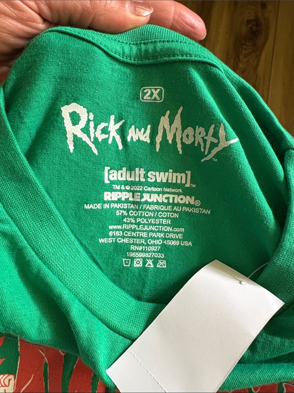 Ripple Junction Green Rick and Morty Graphic Tee - Picture 3 of 3